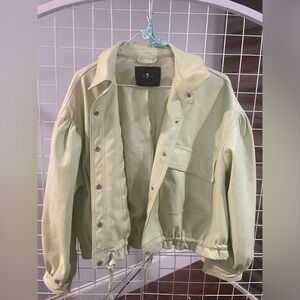 7 for all mankind mint green jacket